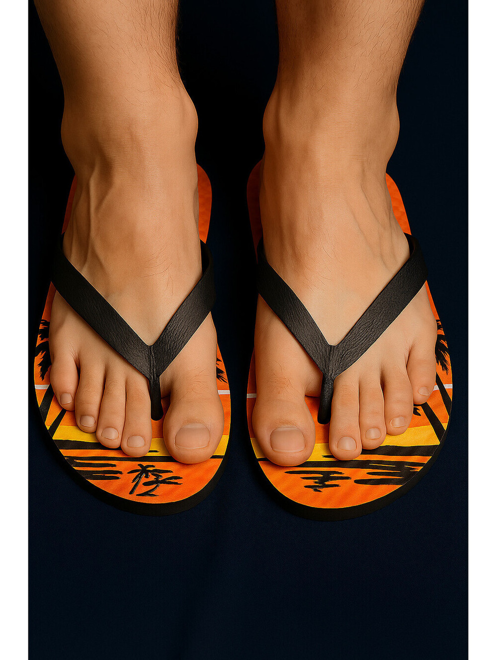 Juncture Men's Size Small 6/7 Tropical Design Flip Flops